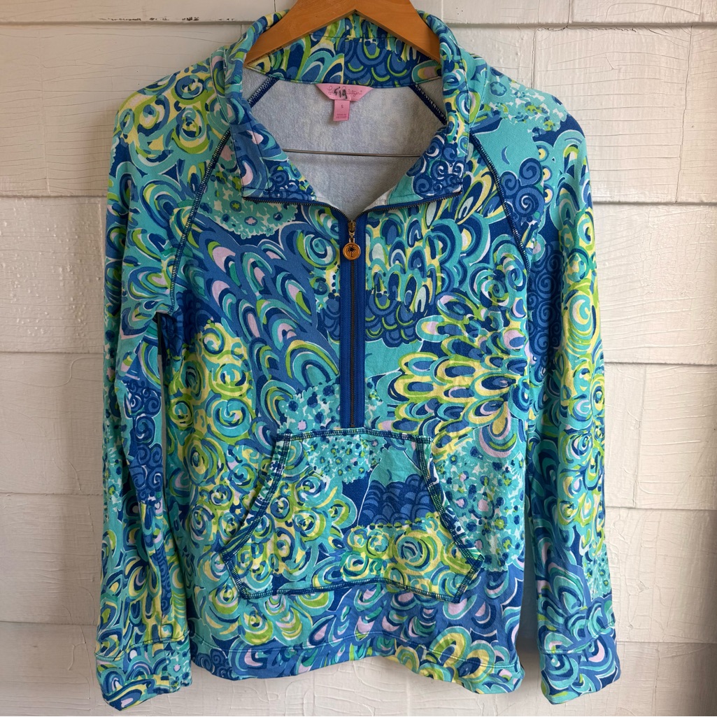 Lilly Pulitzer Skipper Popover Lilly’s Lagoon Sea Blue